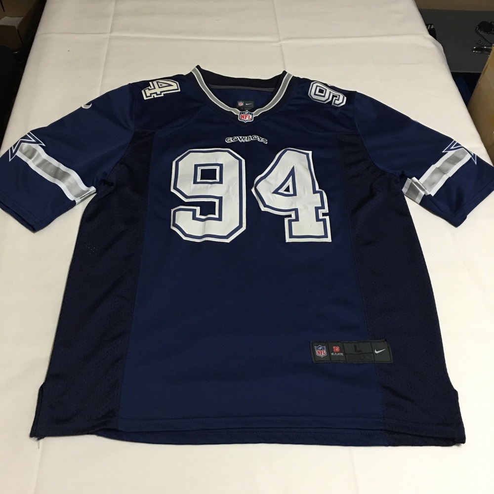 Nike Dallas Cowboys DeMarcus Ware Jersey Mens Large Navy Blue Football On Field